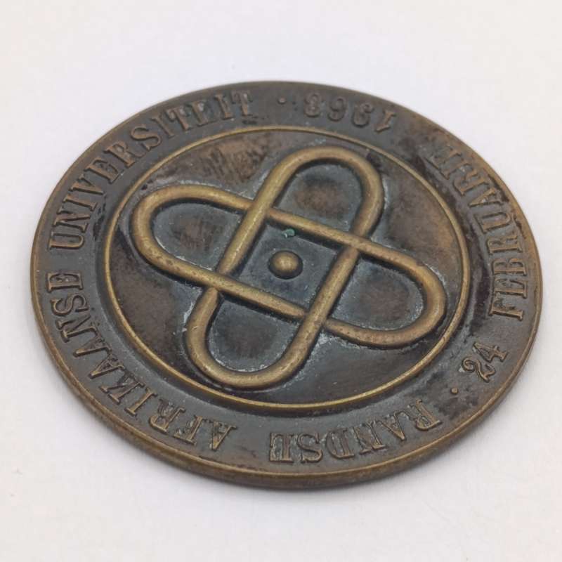 1968 RAU Randse Afrikaanse Universiteit medalje 24 Februarie 1968 - Amptelike opening