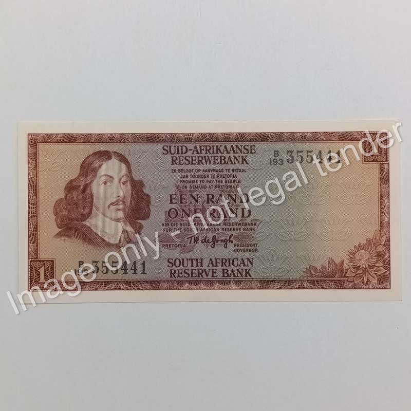 Lot of 10 TW de Jongh 2nd issue 1973 R1 banknotes - uncirculated with consecutive numbers