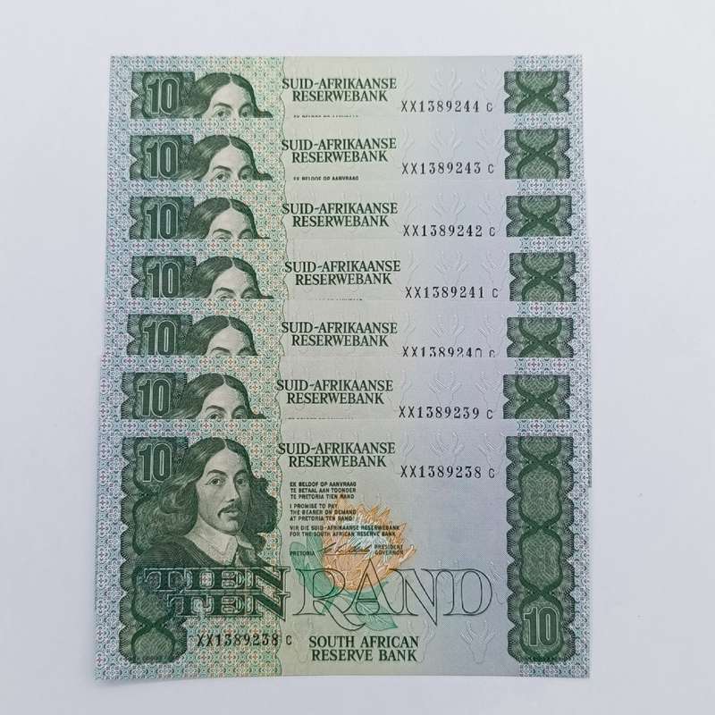 CL Stals lot of 7 xx replacement R10 notes with consecutive numbers
