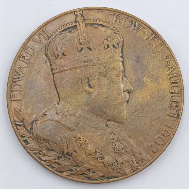 Lange and heavy copper coronation of Edward 7 - 1902 medal