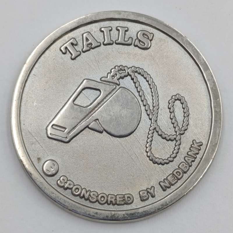 Nedbank Heads / Tails Rugby referee coin