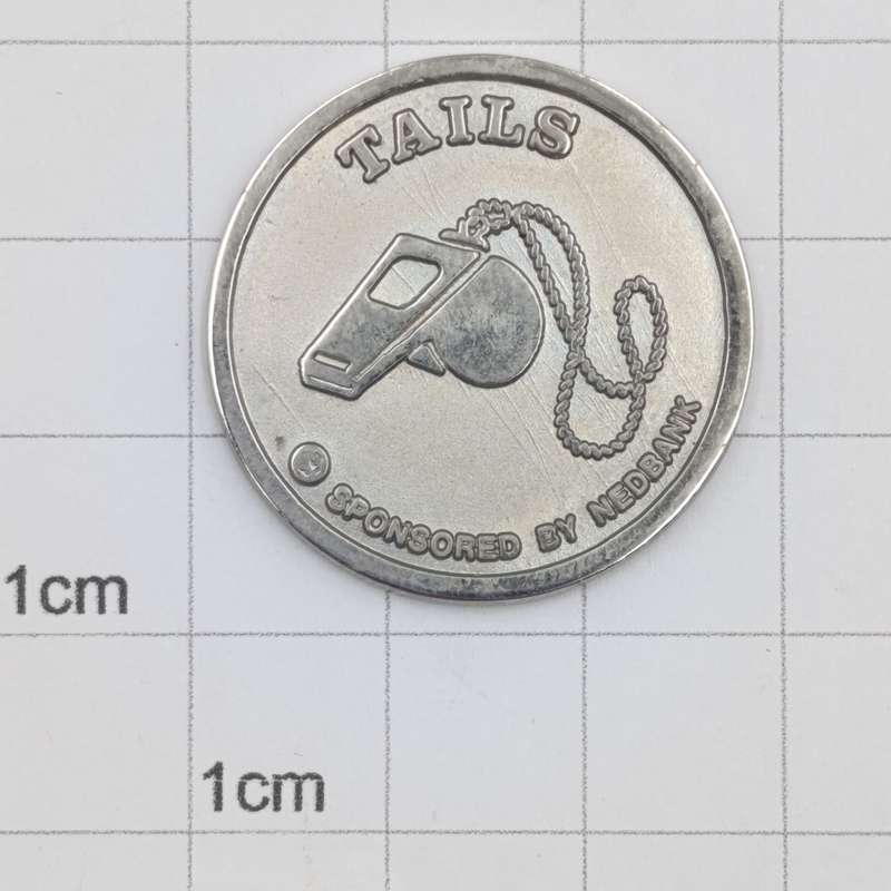 Nedbank Heads / Tails Rugby referee coin