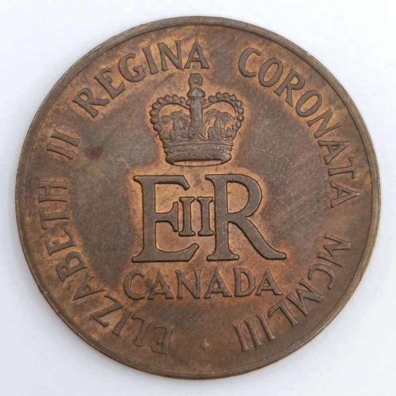 Canadian 1953 coronation of Elizabeth 2 medallion