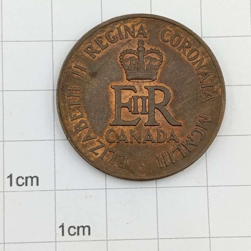 Canadian 1953 coronation of Elizabeth 2 medallion