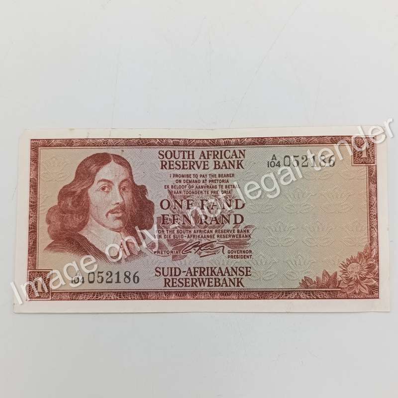 Lot of 6 Rissik R1 banknotes 1966 second issue - consecutive numbers - corner folding