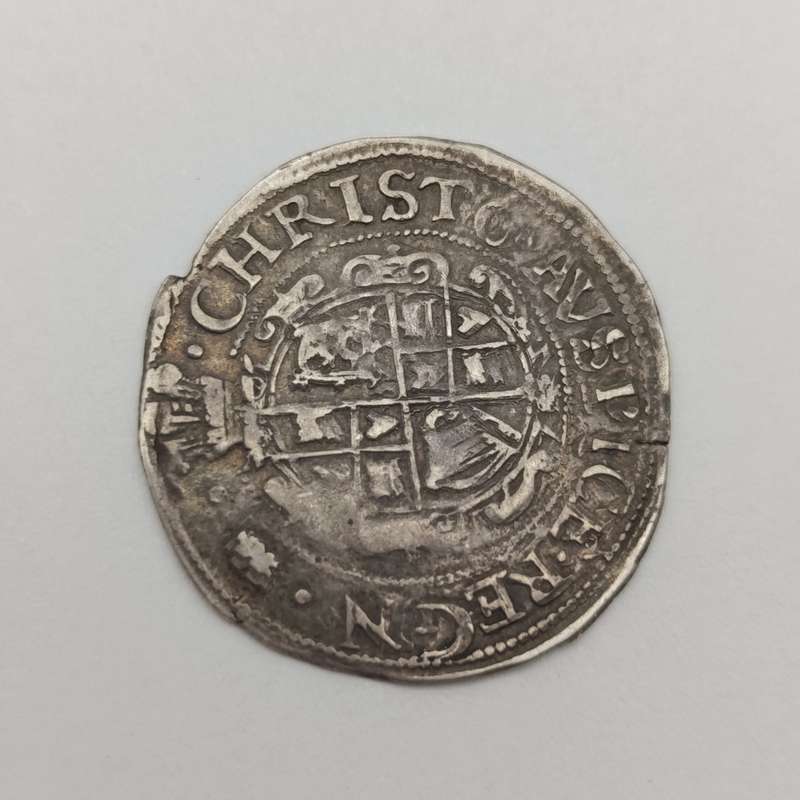 1 Groat - 1638 to 1642 - silver coin feauturing Charles 1 - REGNO variant - "O" missing in "REGNO"