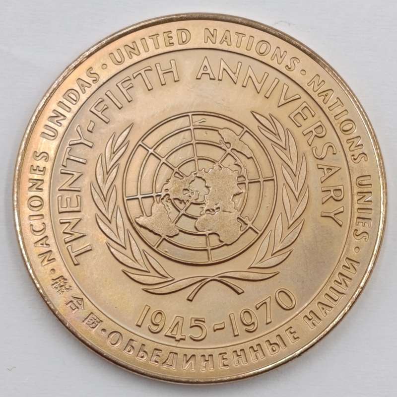 Medallion 1970 United Nations 25 year anniversary