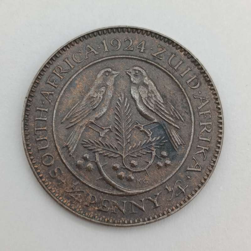 South Africa 1924 farthing uncirculated