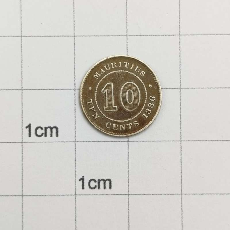 Mauritius 1886 Ten cent silver