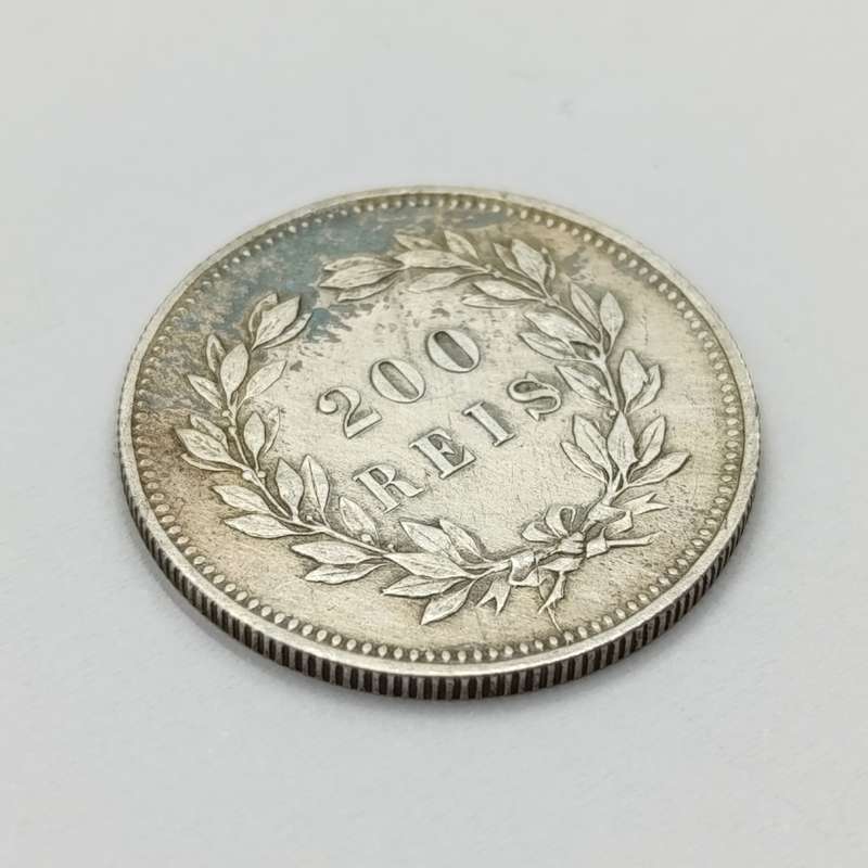 Portugal 1891 Silver 200 Reis XF