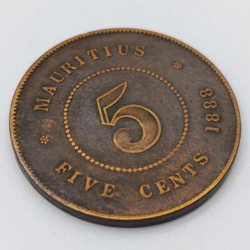 Mauritius 1888 Copper 5 cent