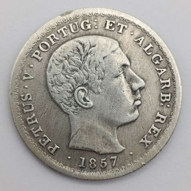 Portugal 1857 Silver 500 Reis