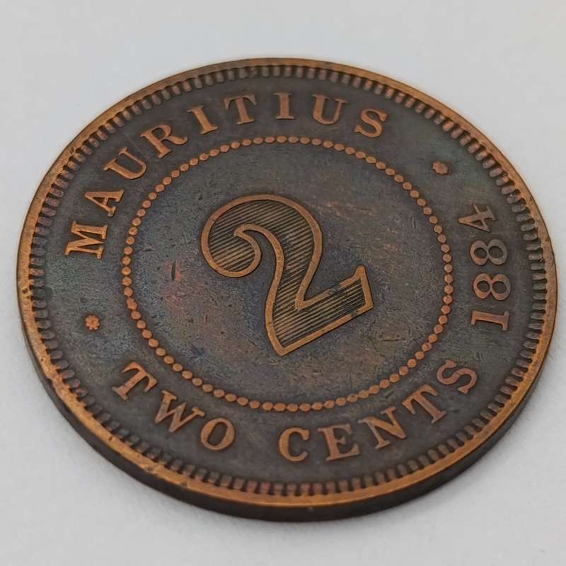 Mauritius 1884 Copper 2 cent