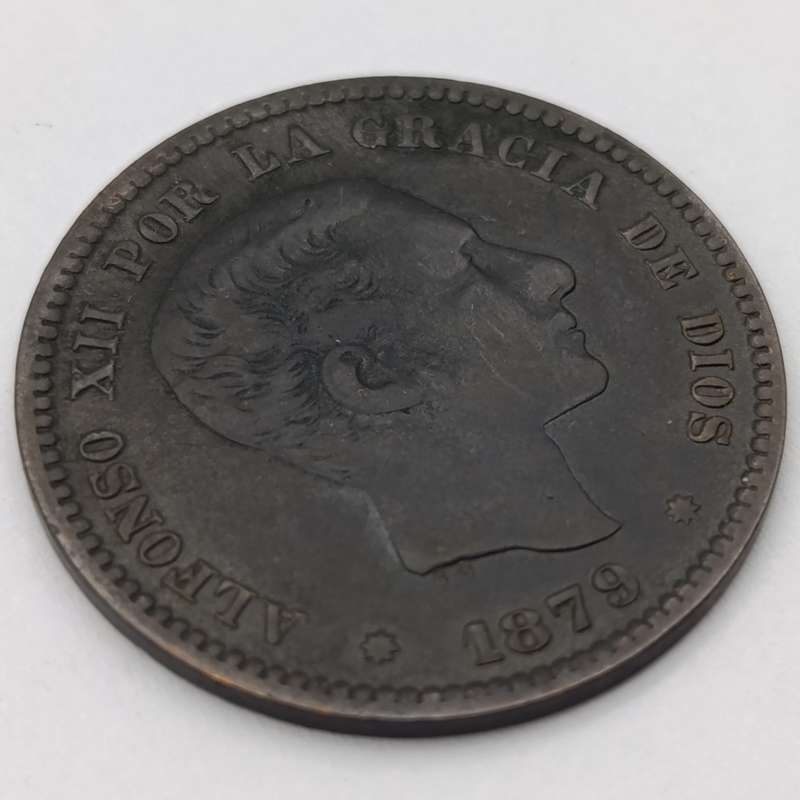 Spain 1879 Copper 5 Centimos