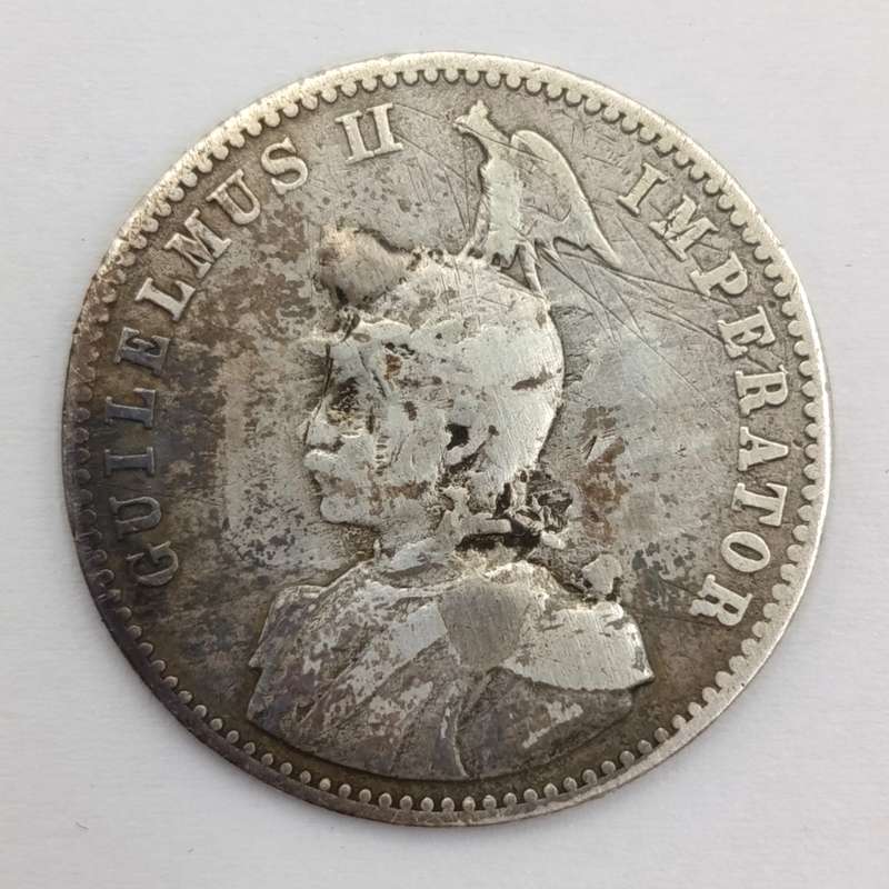 German East Africa 1891 half Rupie low mintage