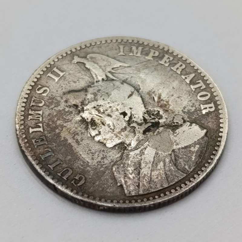 German East Africa 1891 half Rupie low mintage