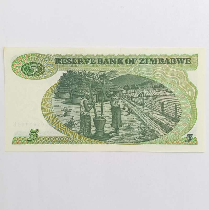 Zimbabwe 1983 Harare $5 uncirculated Pick 2c banknote