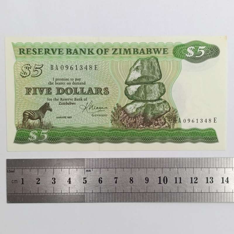 Zimbabwe 1983 Harare $5 uncirculated Pick 2c banknote