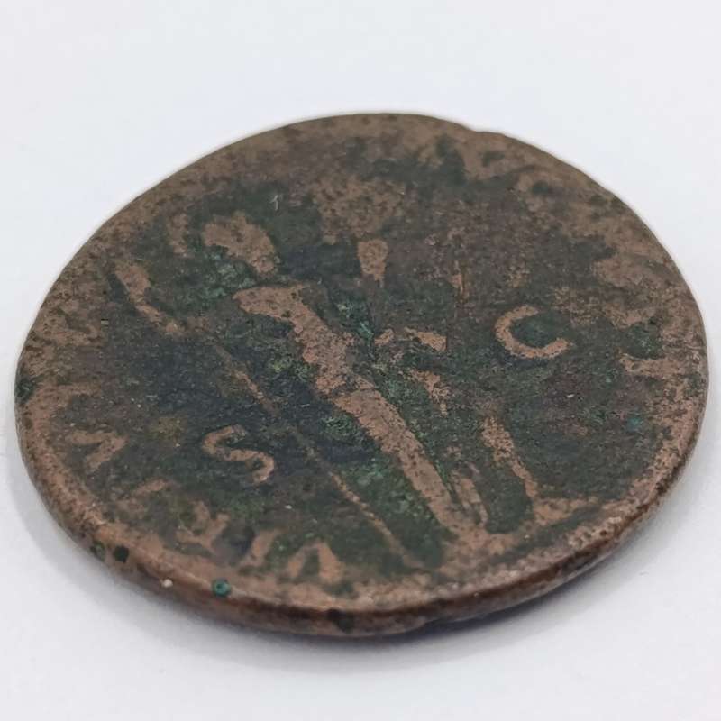 Imperial Roman Depondius copper coin with Emperor Domitian - 81-96 AD