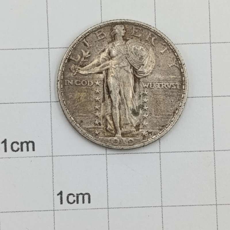 1919 USA Silver Standing Liberty quarter
