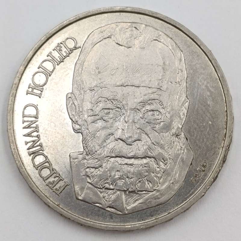 1980 Switzerland 5 Francs commemorative non-circulating coin- Ferdinand Modler - with edge lettering