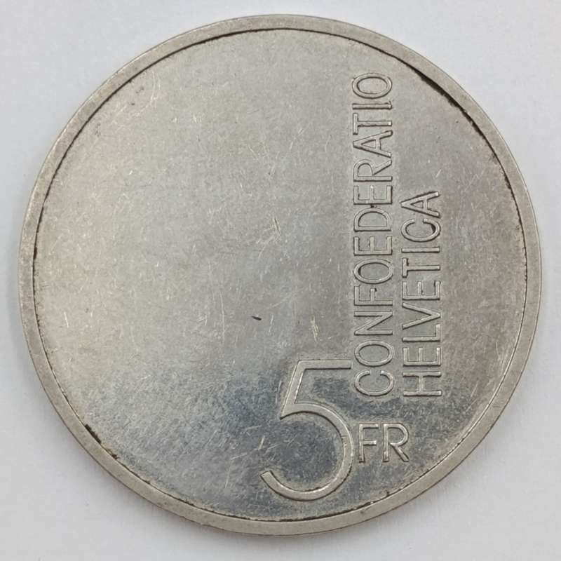 1985 Switzerland 5 Francs commemorative non-circulating coin- European year of music
