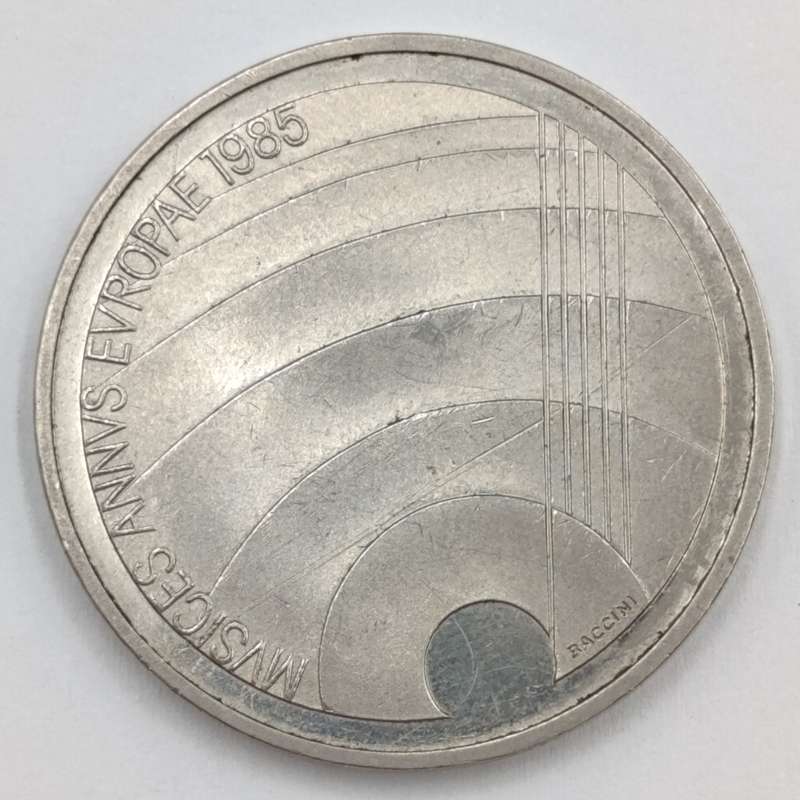 1985 Switzerland 5 Francs commemorative non-circulating coin- European year of music