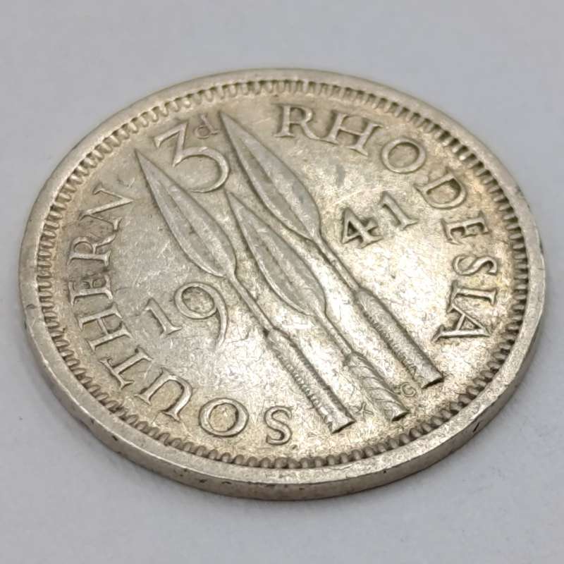 1941 Rhodesia Silver 3 Pence