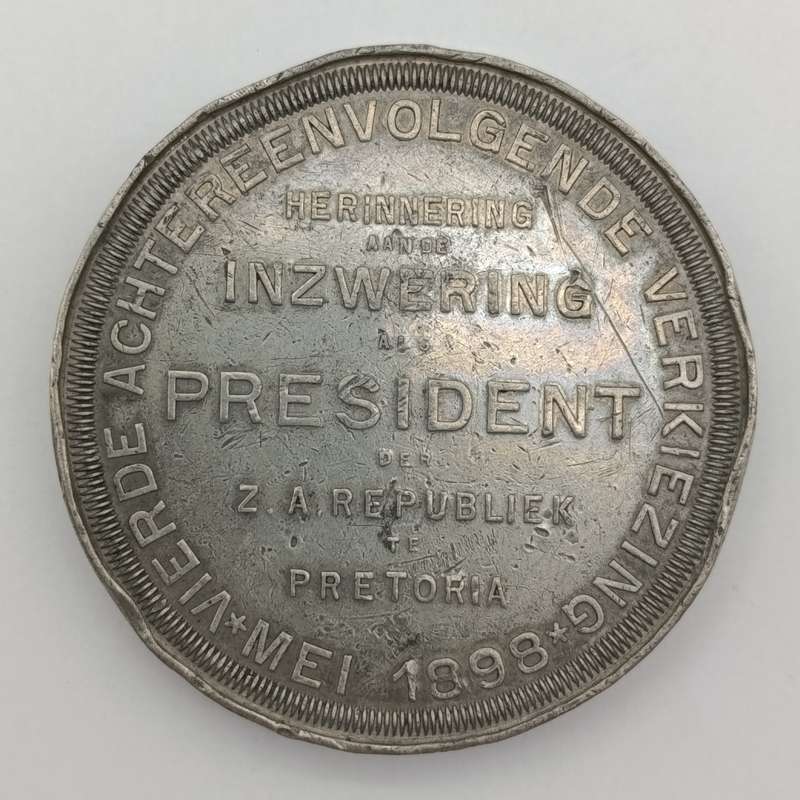 Very Rare Swearing in of President Kruger 1898 medallion by Delfos Brothers