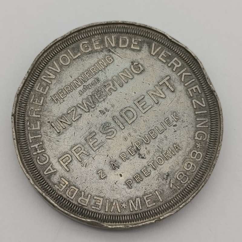 Very Rare Swearing in of President Kruger 1898 medallion by Delfos Brothers