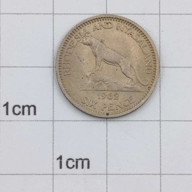 Rhodesia and Nyasaland 1962 Six pence uncirculated