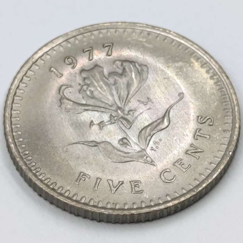 Rhodesia 1977 5 cent brilliant uncirculated