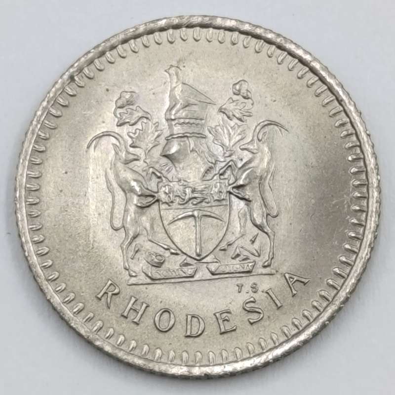 Rhodesia 1977 5 cent brilliant uncirculated