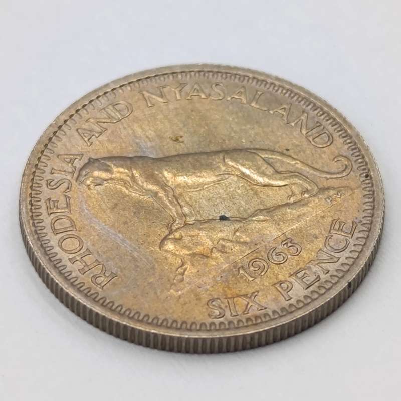 Rhodesia and Nyasaland 1963 Six pence uncirculated