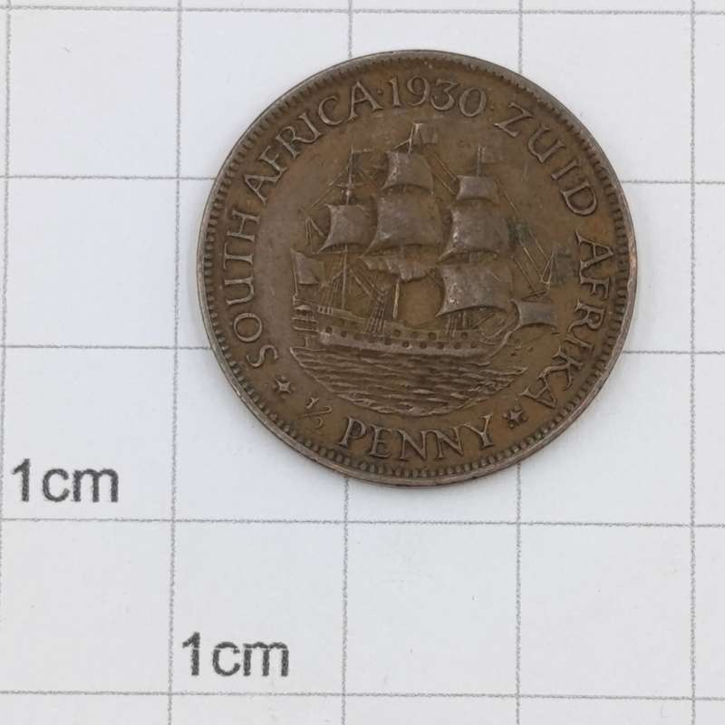 South Africa 1930 half penny VFT