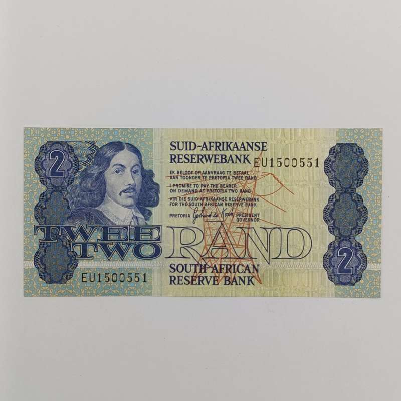 Gerhard de Kock Lot of 2x R2 banknotes with nice numbers