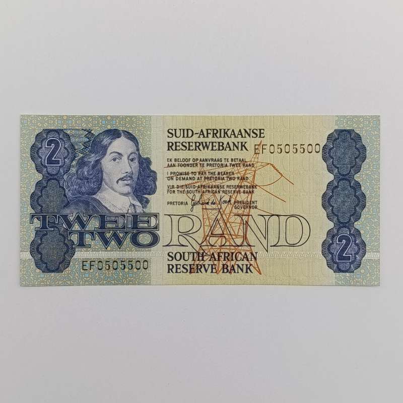 Gerhard de Kock Lot of 2x R2 banknotes with nice numbers