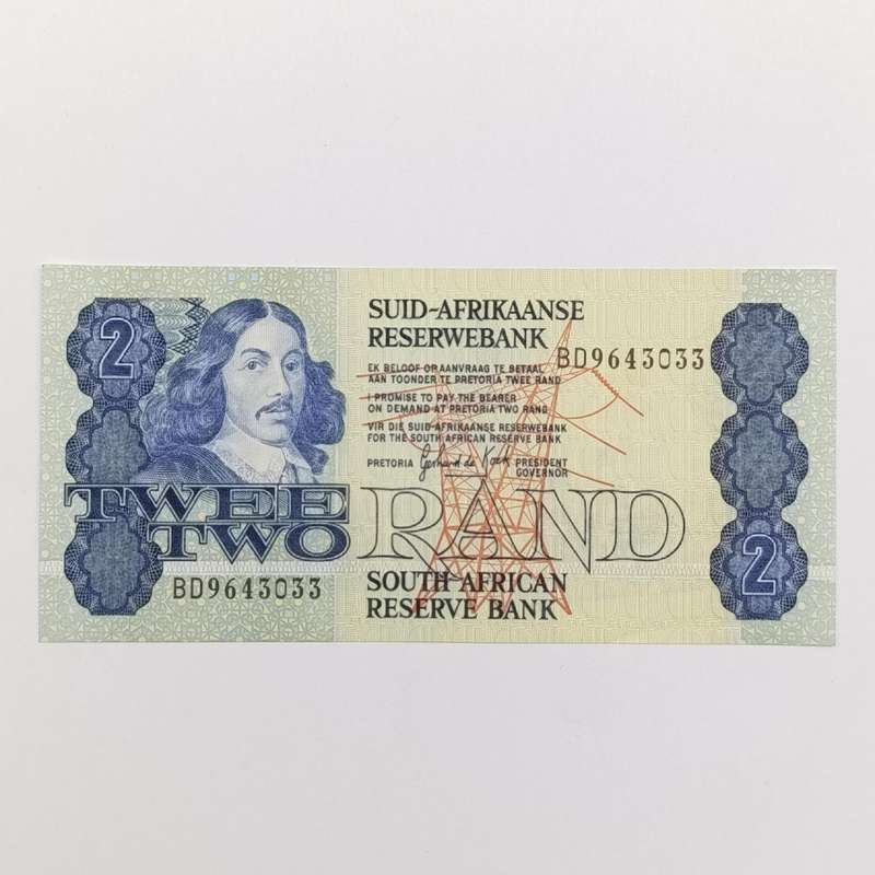 Gerhard de Kock lot of 4 uncirculated R2 notes with consecutive numbers