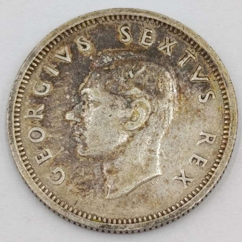 1949 South Africa sixpence VF