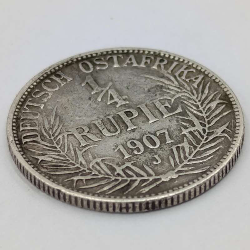 1907 J German East Africa 1/4 quarter Rupie