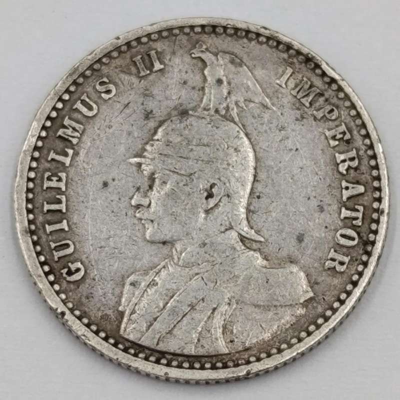 1907 J German East Africa 1/4 quarter Rupie