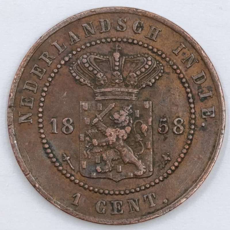 Nederlands Indie 1858 cent AU