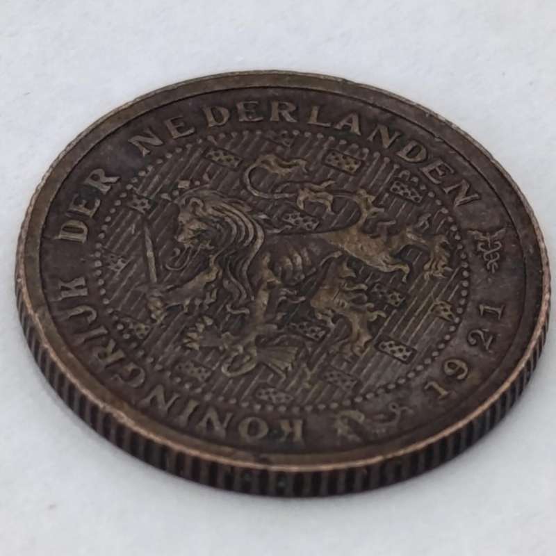 Netherlands 1921 half cent XF