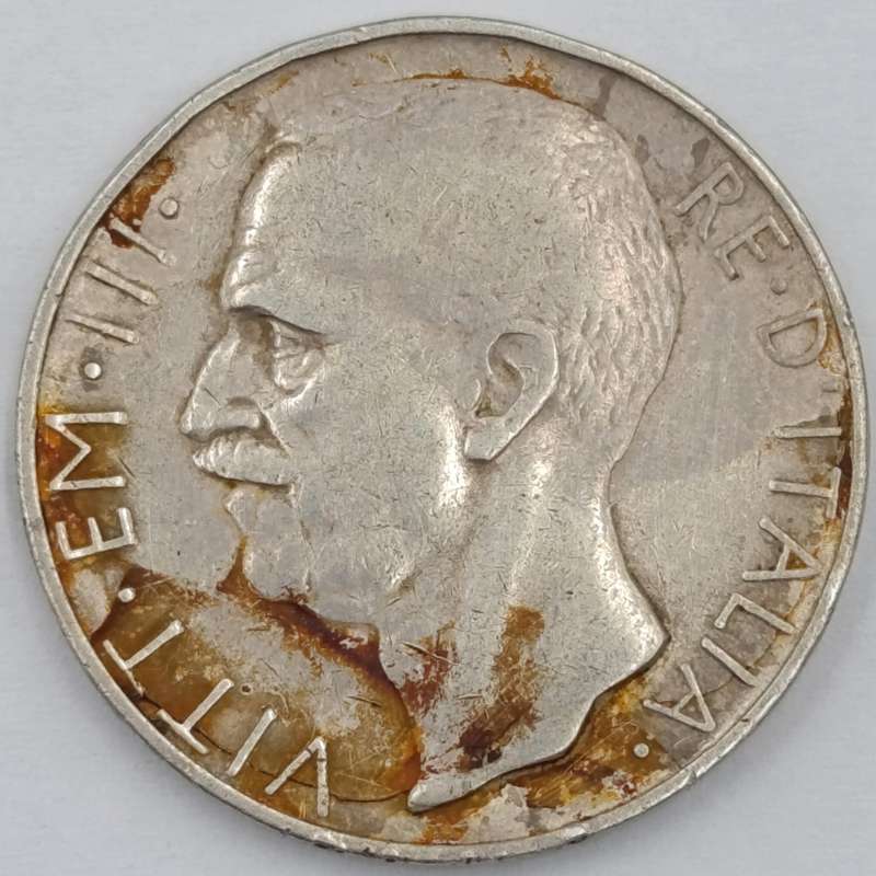 Italy 10 Lire 1928 VF silver coin