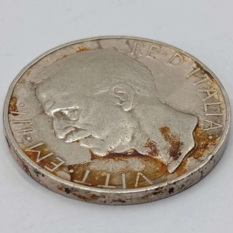 Italy 10 Lire 1928 VF silver coin