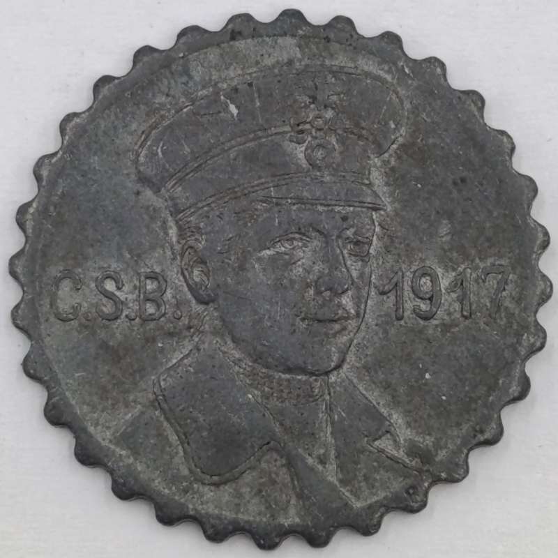 1917 German Notgeld transit token - Crefelder Strassenbahn Private Issue