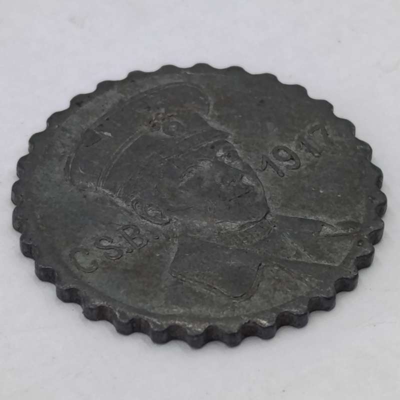 1917 German Notgeld transit token - Crefelder Strassenbahn Private Issue
