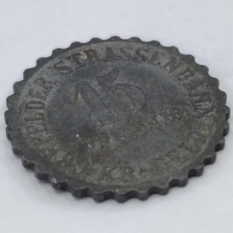 1917 German Notgeld transit token - Crefelder Strassenbahn Private Issue