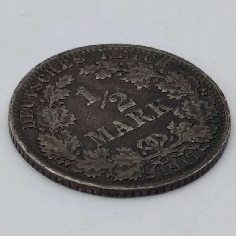 German European 1917 A half mark proof details