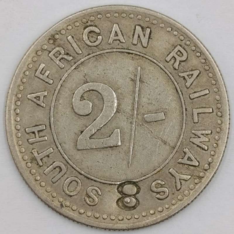South African Railways Catering department 2 Shilling token